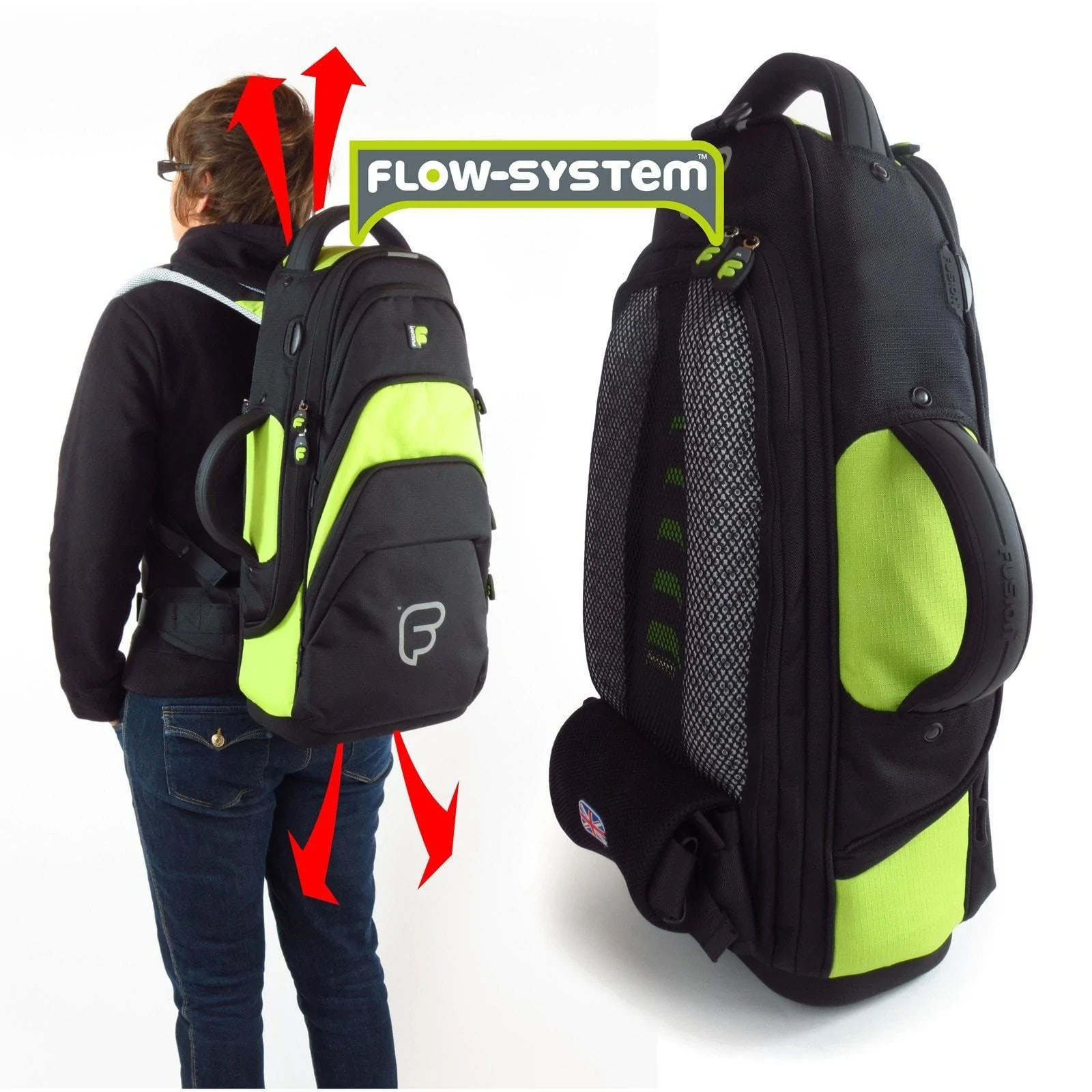 FUSION Premium Trompeten Bag schwarz/lime