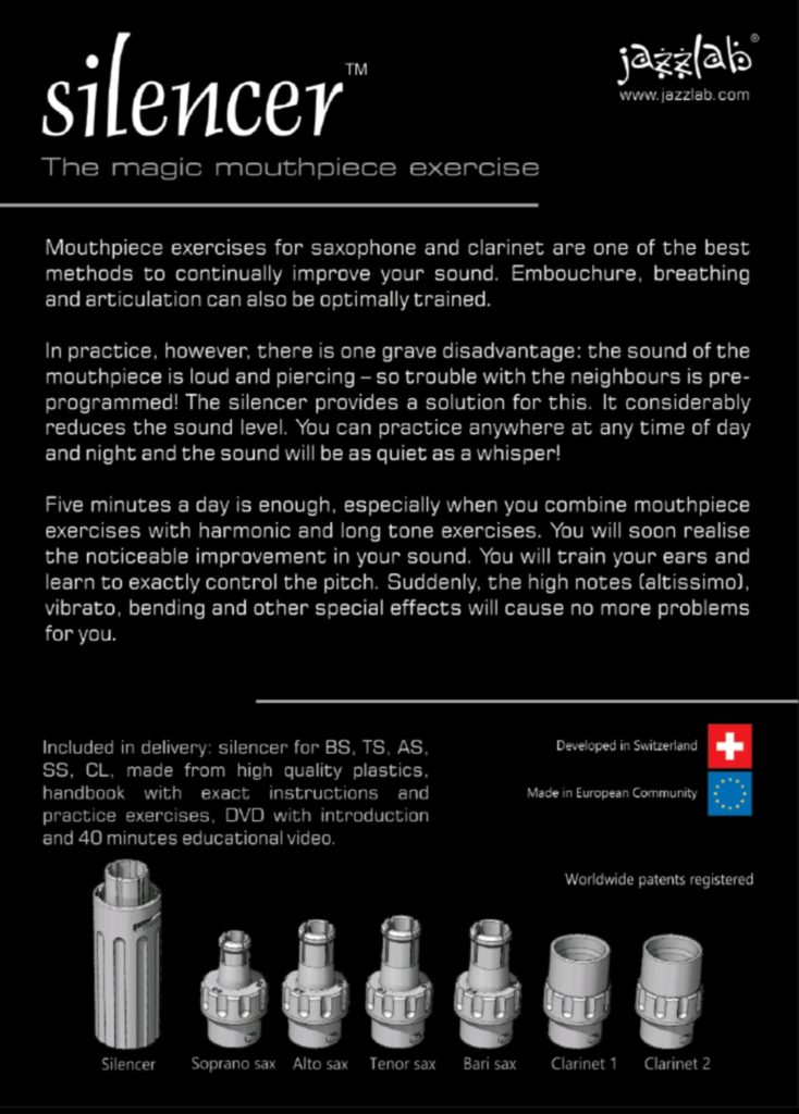 SILENCER Mundstück Schalldämpfer Tenor Saxophon