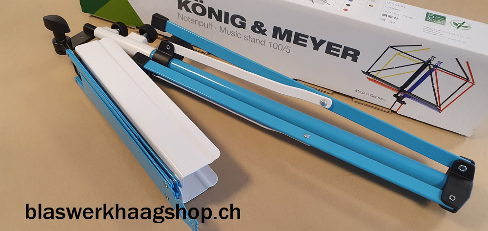 K&M 100/5 Notenständer meeresblau/weiss