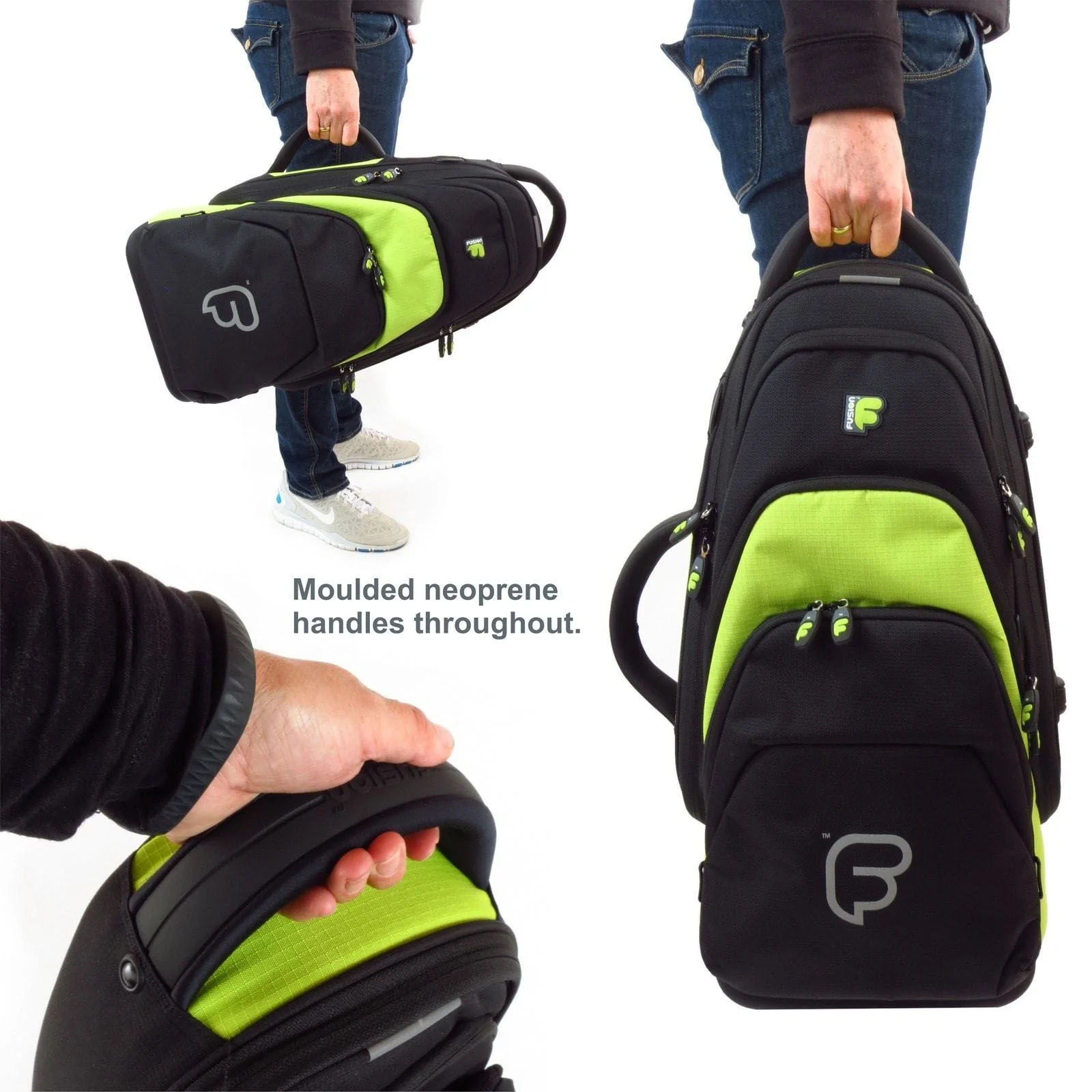 FUSION Premium Trompeten Bag schwarz/lime